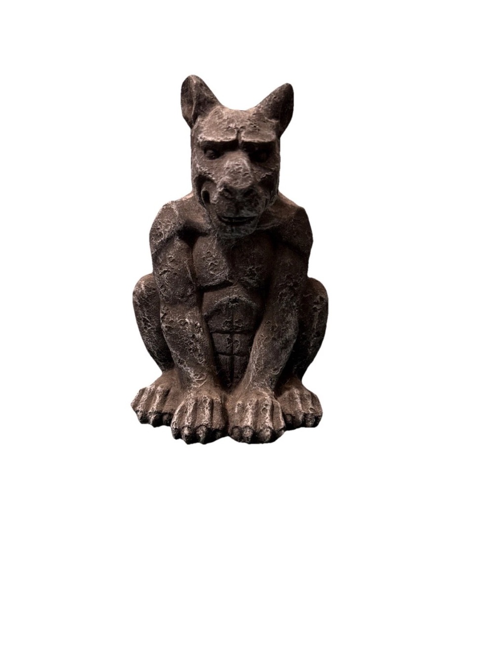 Rustic black/grey Gargoyles Garden Accent Statue -5.5 inches. Plaster. 2 of them